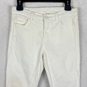 Maison Martin Margiela MM6 Jeans Women 40 White Skinny Ankle Preppy Minimalist